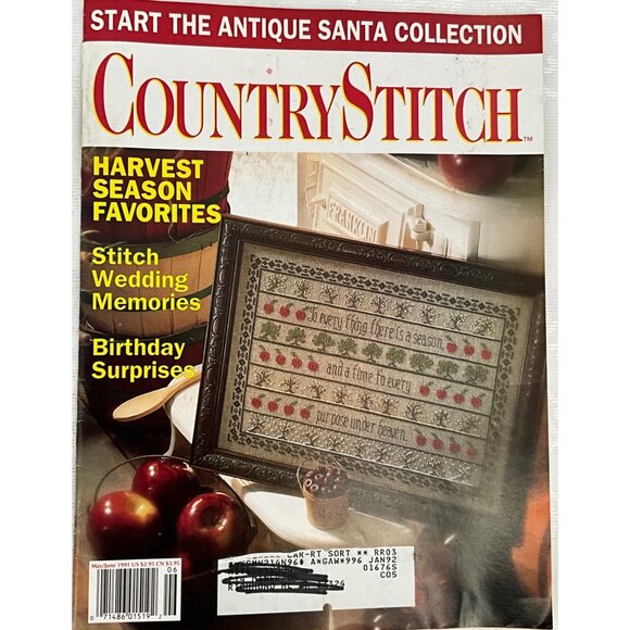 Vintage Country Stitch Cross-Stitch Magazine Collection 1991 Set of 5 - Picture 7 of 7